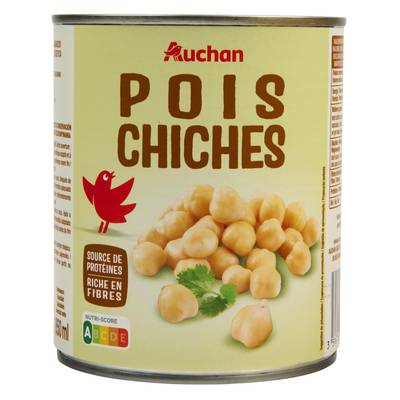 Auchan Pois chiches en conserve, 530g
