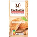 Feuilletés jambon emmental, U (x 2, 280 g)