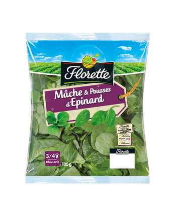 Mâche et pousses d'épinard, Florette (100 g)