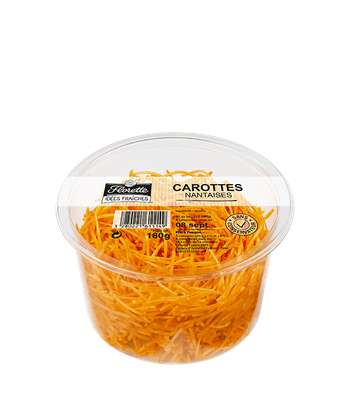 Carottes nantaises râpées en barquette, Florette (180 g)