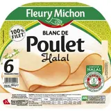 Blanc de poulet Halal doré au four, Fleury Michon (6 tranches, 180 g)