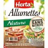 Lardons allumettes natures sans nitrite, Herta (2 x 75 g)