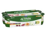 Yaourt au bifidus aux fruits panachés abricot/poire/figue/cerise, Activia  (8 x 125 g)