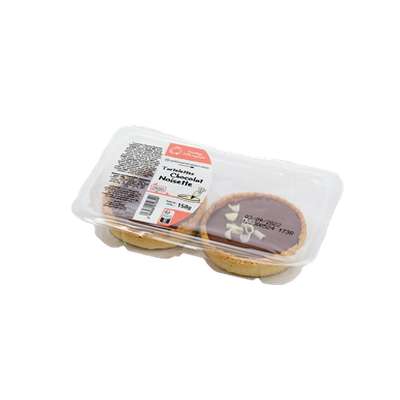 Tartelette chocolat/noisette, L'Atelier Georget (2 x 75g)