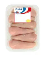 Filet de poulet blanc sans peau, Volaille Française (barquette, 1 kg)