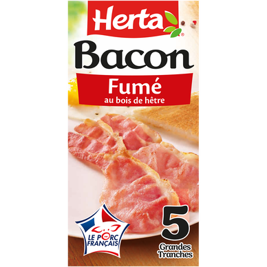 Bacon Fumé Grandes Tranches HERTA x5 - 100g