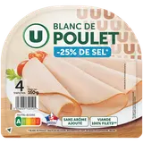 Blanc de Poulet Teneur en Sel réduit - 4 tranches - 160g