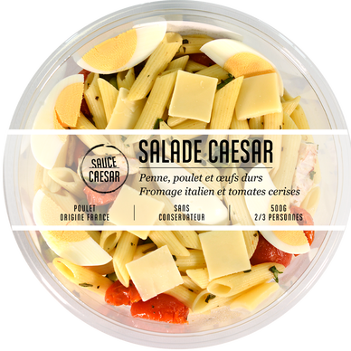 Salade caesar penne poulet, 2 parts, 500g