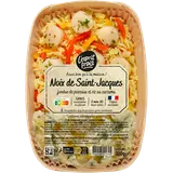 Noix de Saint Jacques fondue de poireaux et riz au curcuma, 1 part, 300g
