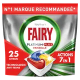 Tablettes Lave-Vaisselle FAIRY Platinum Citron, X25