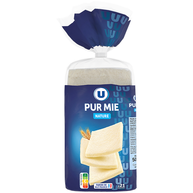 Pain de mie sans croûte Pur Mie nature  500g