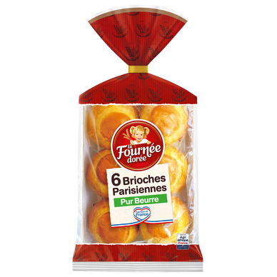 Brioches Parisiennes beurre frais LA FOURNEE DOREE 270g