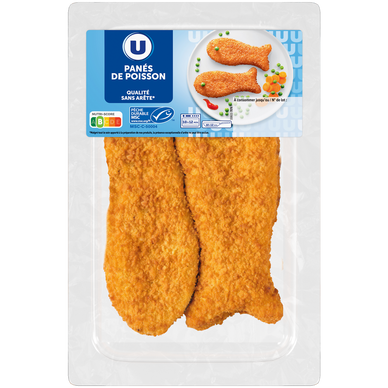 Pané à base de poisson et fromage fondu sans aretes, 200g