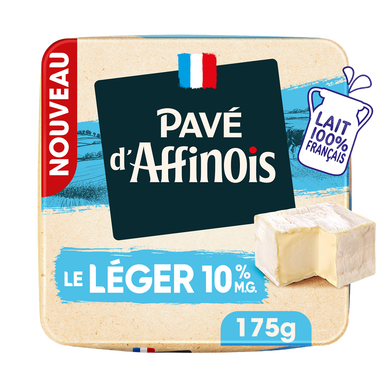 Fromage au lait pasteurisé Pavé d'Affinois léger, 9%MG, 175g