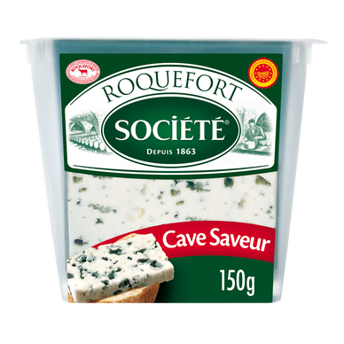 Roquefort AOP cave saveur au lait cru de brebis SOCIÉTÉ - 150g