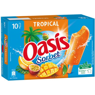 Bâtonnets sorbet tropical OASIS x10