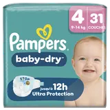 Couches PAMPERS Baby-Dry taille 4 9kg-14kg X31