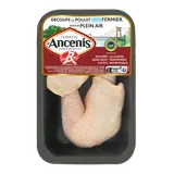 Cuisse de poulet fermier blanc d'ANCENIS, France, barquette