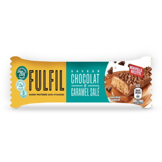 Barre Protéinée avec Vitamines Chocolat & Caramel salé FULFIL