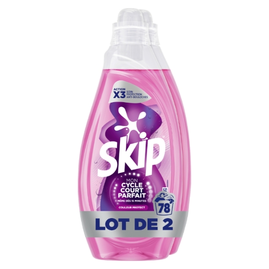 Lessive Mon Cycle court Parfait Couleur Protect 78 Lavages SKIP