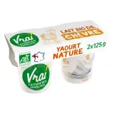 VRAI Yaourt nature au lait de chèvre bio