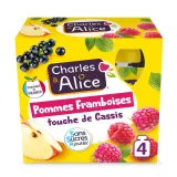 CHARLES & ALICE Gourdes compote pommes framboises touche de cassis