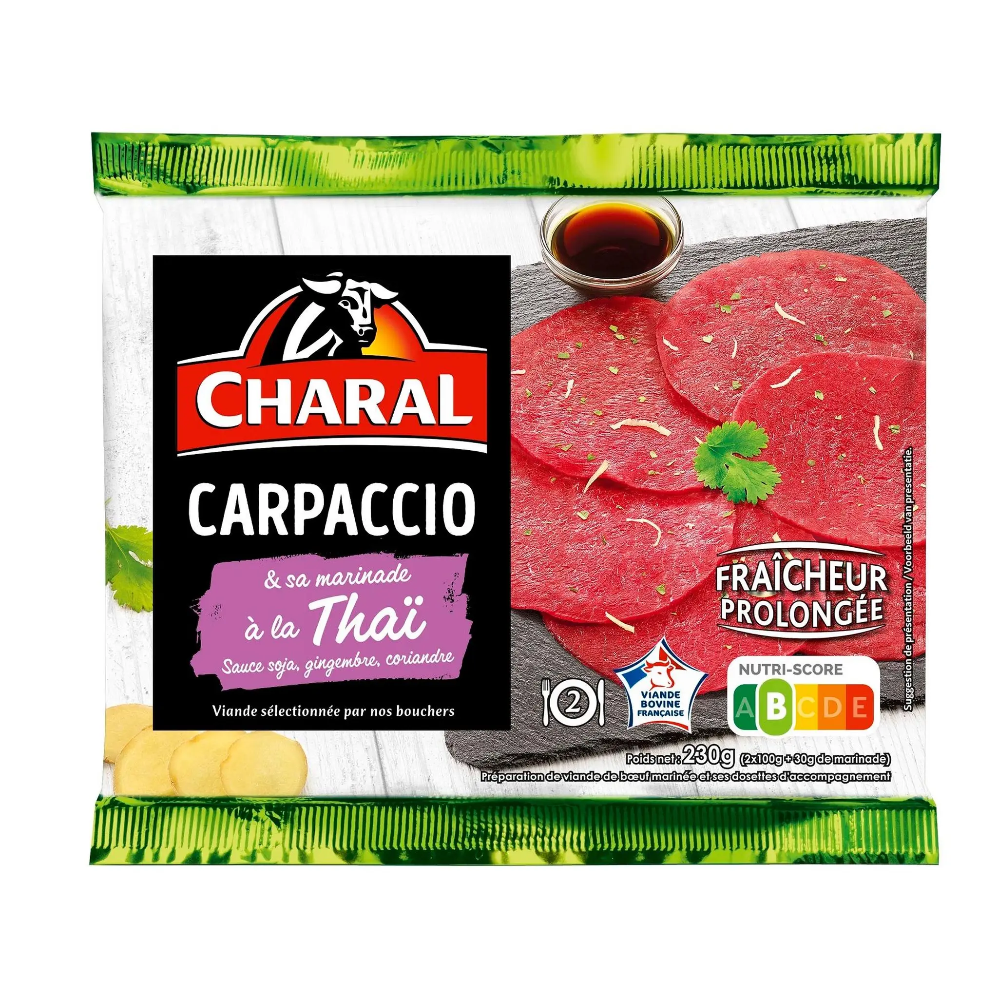 CHARAL Carpaccio de boeuf et sa marinade à la Thai