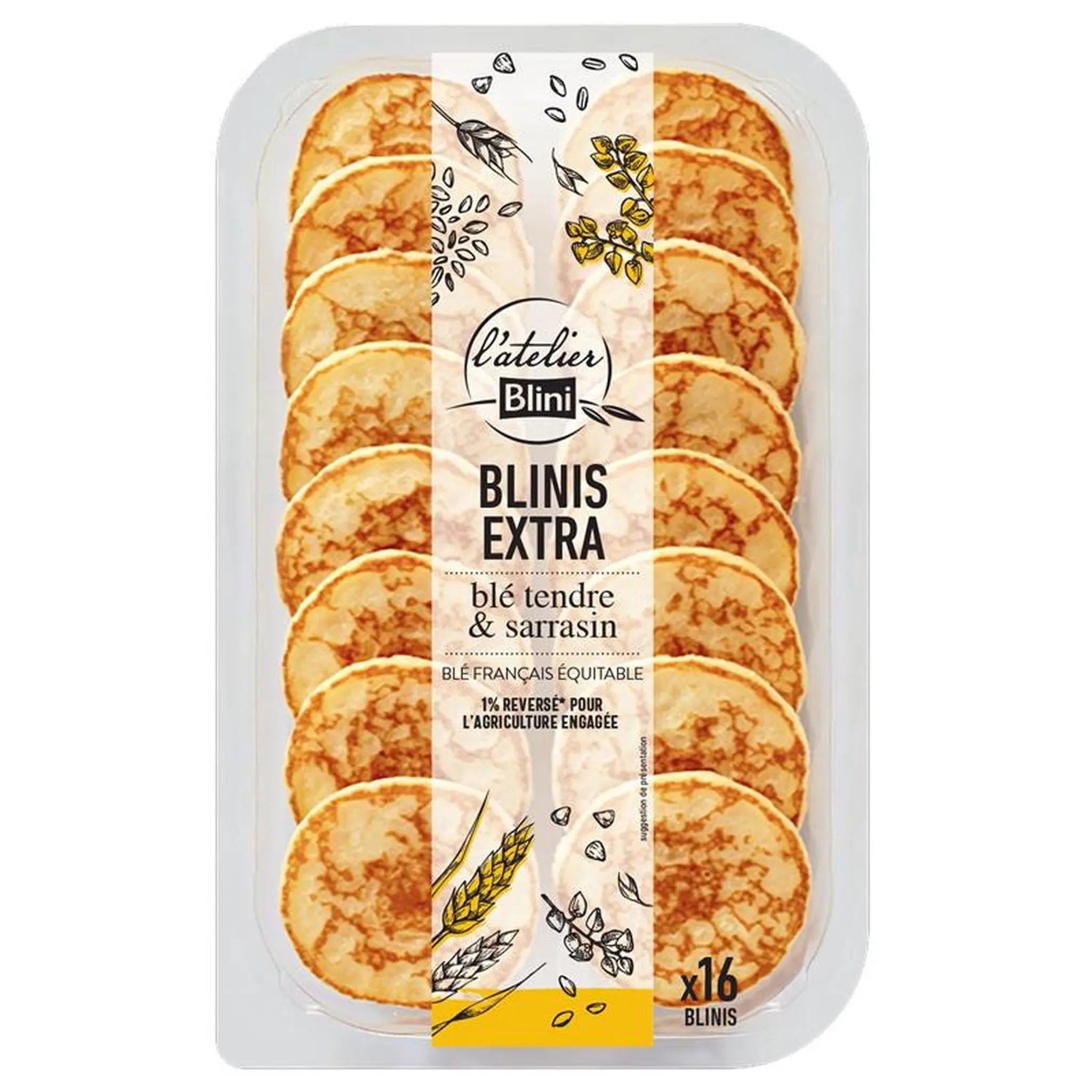 L'ATELIER BLINI Blinis extra blé tendre français et sarrazin