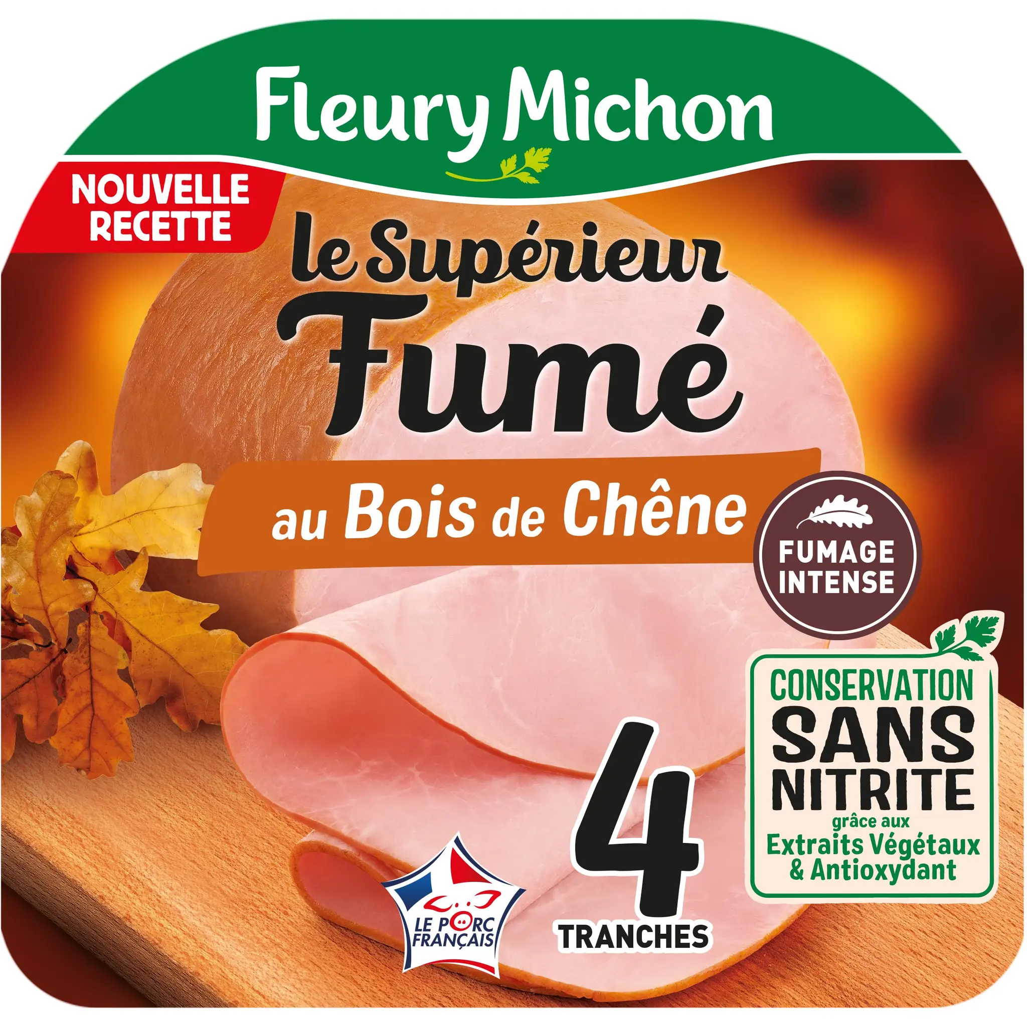 FLEURY MICHON Jambon le Supérieur fumé sans couenne sans nitrite