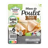 ORIENTAL VIANDES Blanc de poulet halal fumé au bois de hêtre