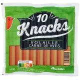 AUCHAN Saucisses knacks de volaille