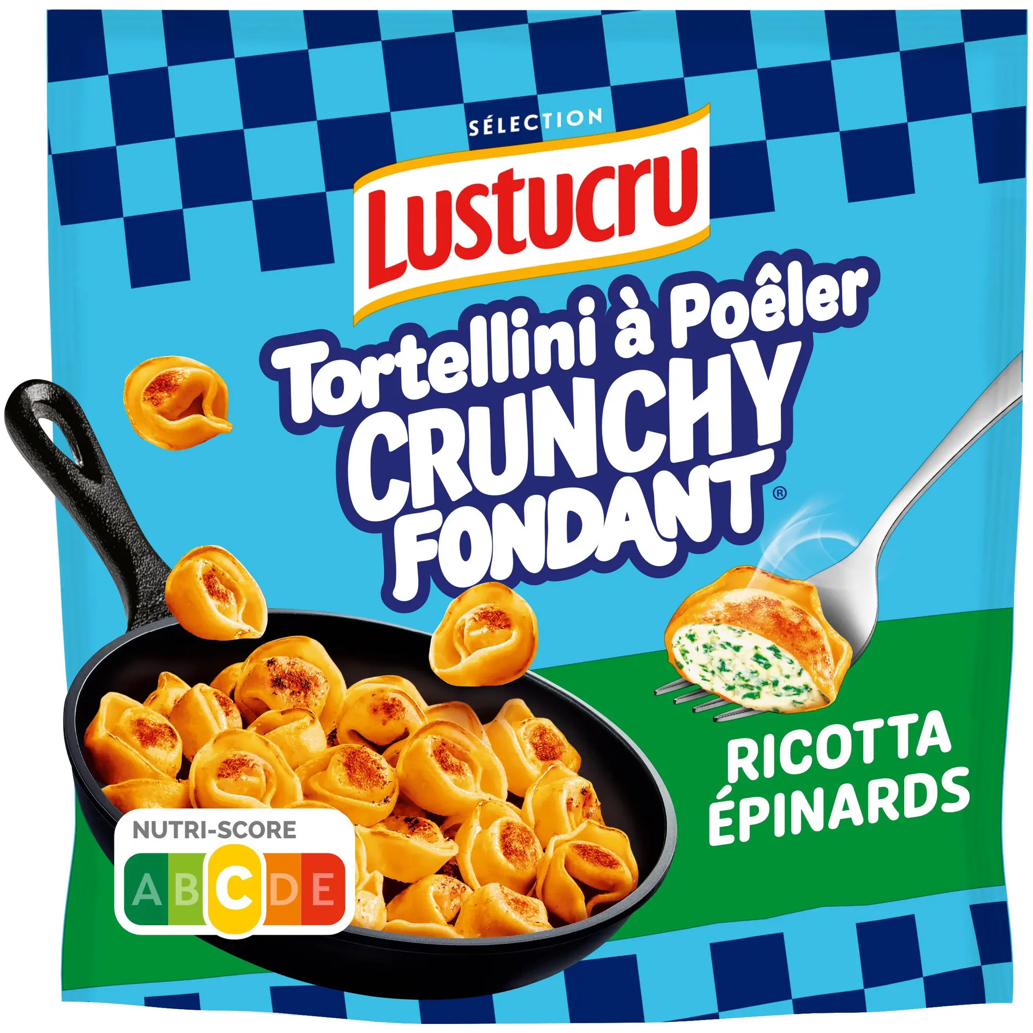 LUSTUCRU SELECTION Tortellini crunchy fondant ricotta et épinard à poêler