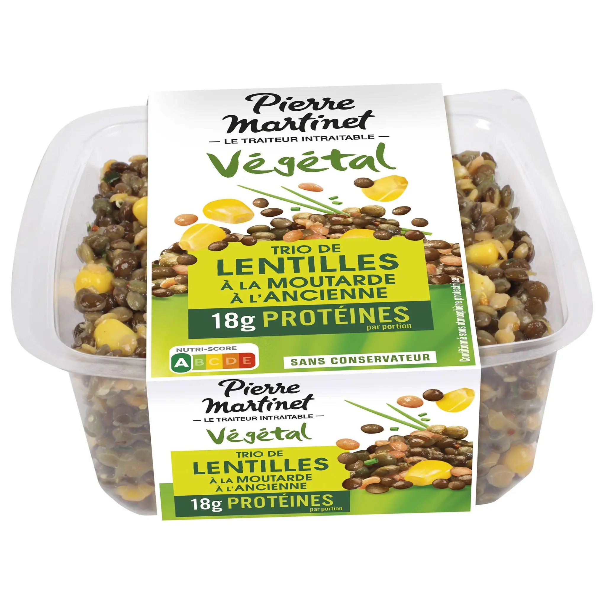 PIERRE MARTINET Salade trio de lentilles à la moutarde à l'ancienne