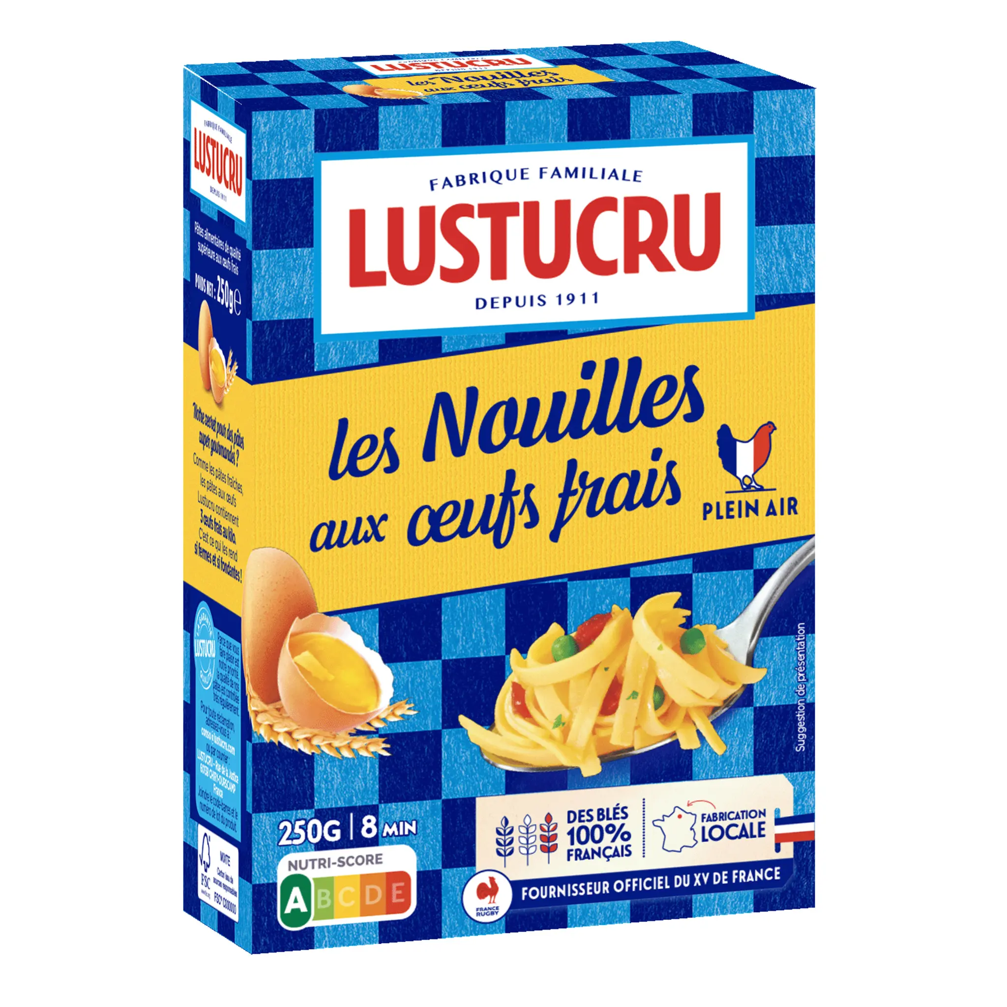 LUSTUCRU Nouilles à l'ancienne aux œufs frais