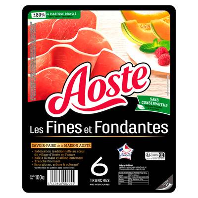 Aoste Jambon Sec Traditionnel Tranches Fines & Fondantes, 6 tranches - 100g