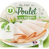 Blanc de poulet aux herbes, U (x 4, 120 g)