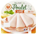 Blanc de poulet fumé au bois hêtre, U (4 tranches, 120 g)