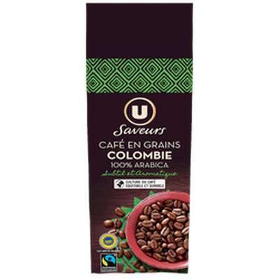 Café en grains Colombie, U Saveurs (500g)