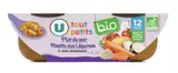 Bols risotto tomate aubergine BIO - dès 12mois, U Tout Petits (2 x 200 g)