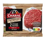 Steak haché L'authentique façon bouchère 15% MG, Charal (2 x 140 g)