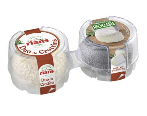 Duo de crottins de chèvre nature et cendré, Rians (2 x 60 g)