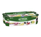 Yaourt au bifidus aux fruits panachés ananas/rhubarbe/figue/pruneau, Activia  (8 x 125 g)