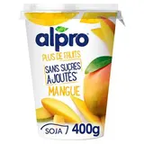 Dessert brassé au soja parfum mangue sans sucres ajoutés, Alpro (400 g)
