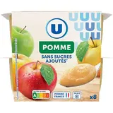 Compote pomme sans sucres ajoutés, U (8 x 100 g)