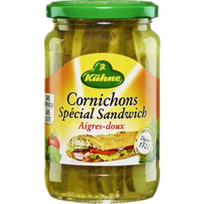 Cornichons Américan Slices, Kuhne (185 g)