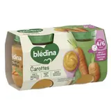 Mon 1er petit pot carottes - dès 4/6 mois, Blédina (2 x 130 g)