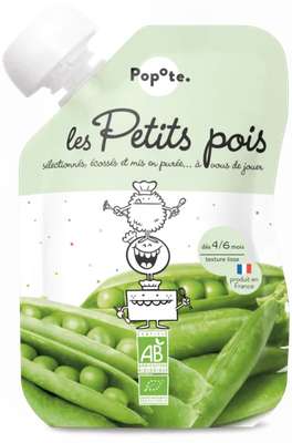 Gourde Les Petits Pois - dès 4/6 mois, Popote (120 g)