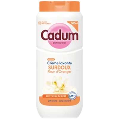 Crème lavante surdoux - Fleur d'Oranger, Cadum (500 ml)