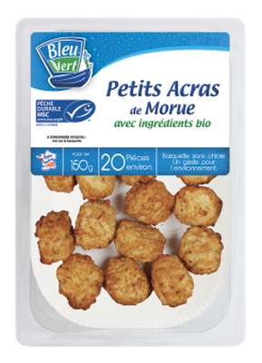 Acras de morue MSC BIO, Bleu-Vert (150 g)