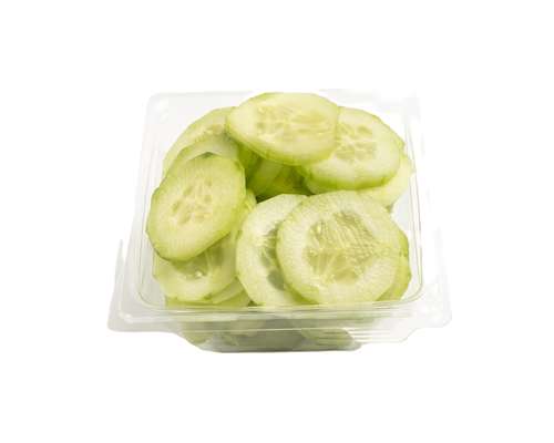 Concombre frais en rondelles prêt à croquer (barquette de 200 g), Pays-bas